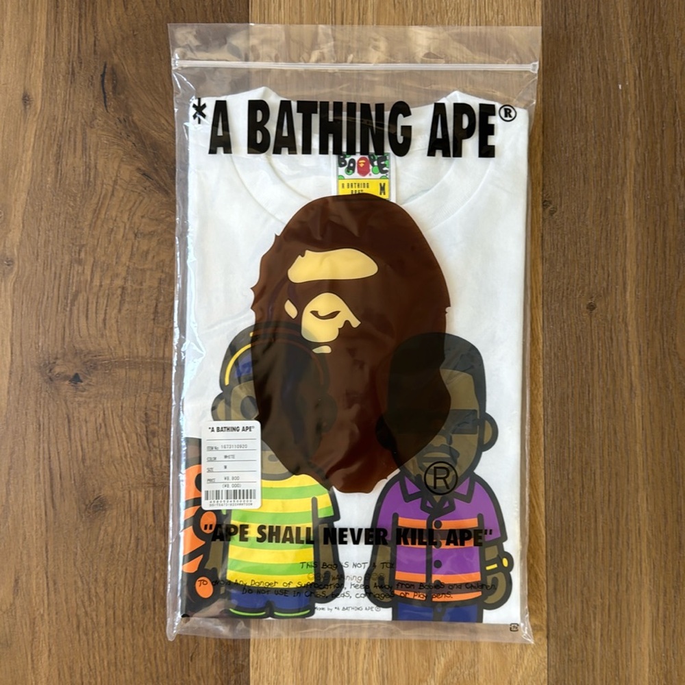 A Bathing Ape White Graphic Tee Fresh Prince Characters